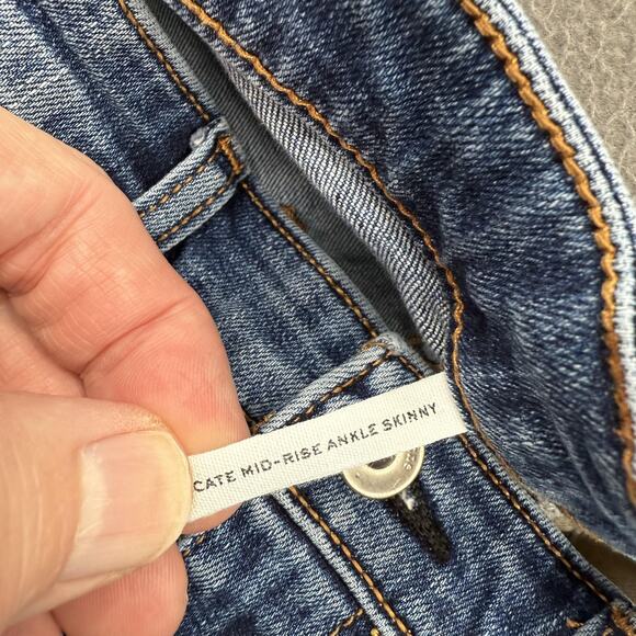 Rag & Bone Jeans Womens 30 Blue Cate Mid-Rise Ankle Skinny Denim Stretch Zip Fly - Picture 4 of 11